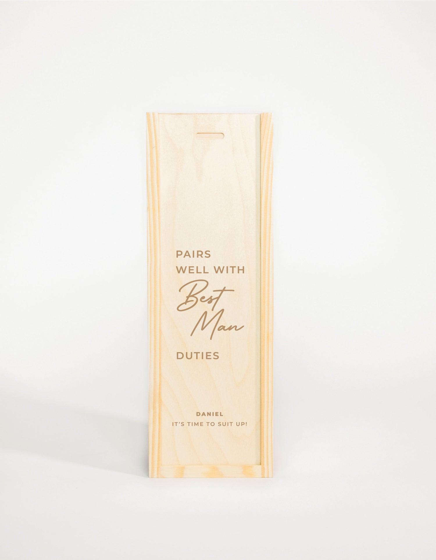 PAIRS WELL WITH BEST MAN DUTIES