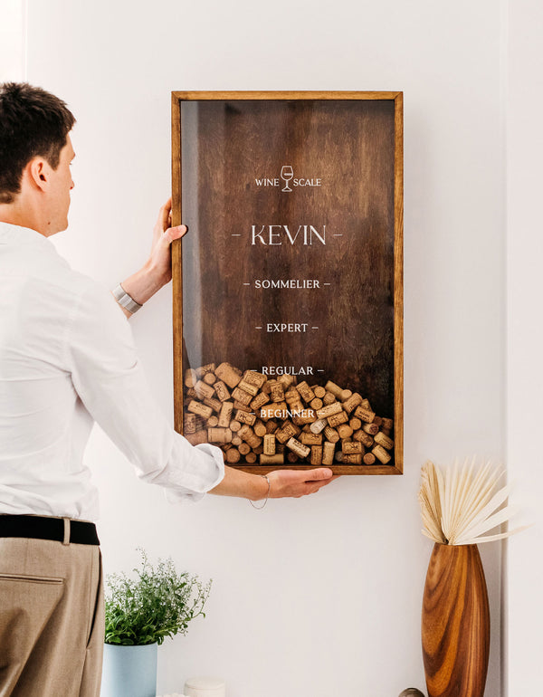 Wine cork sales frame holder
