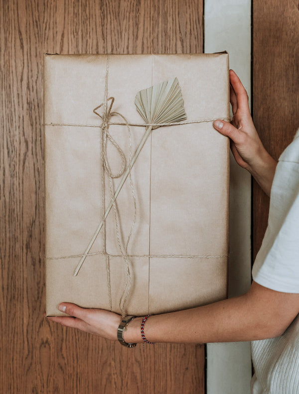 Organic gift wrapping