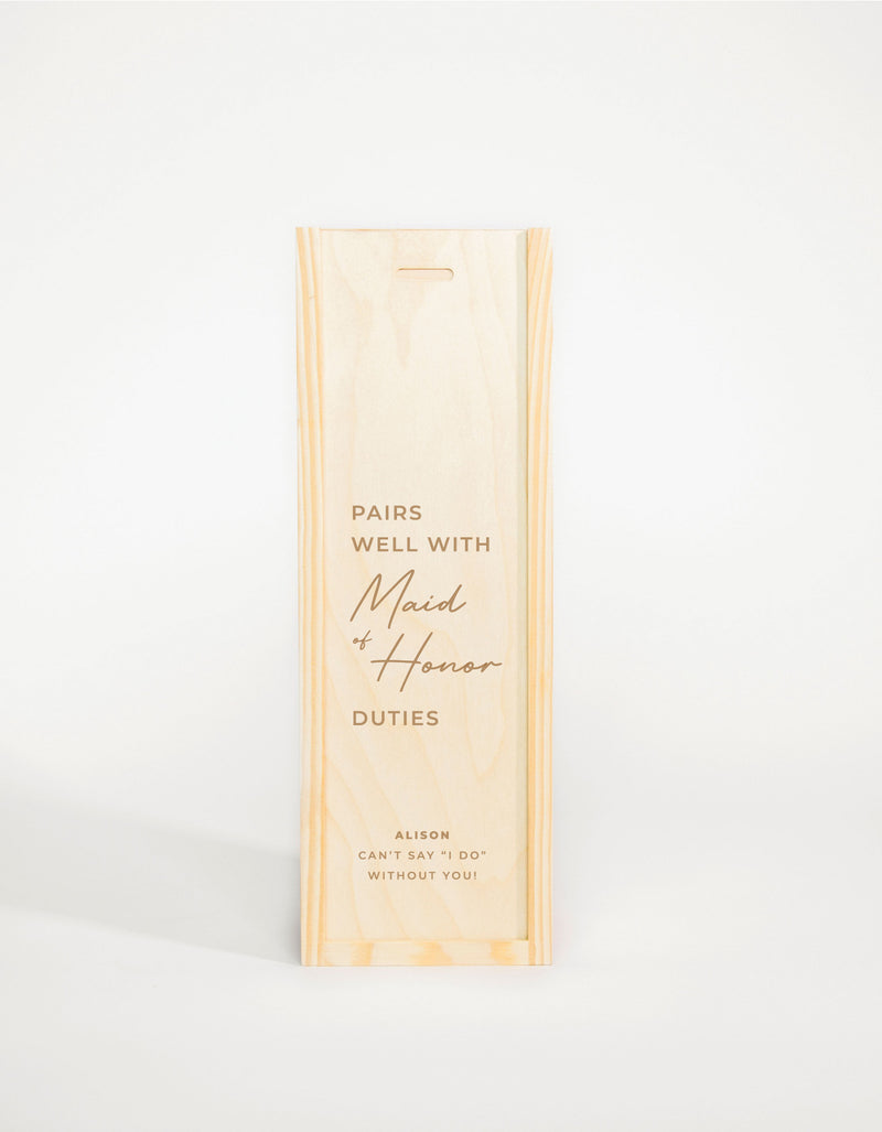 MAID OF HONOR DUTIES